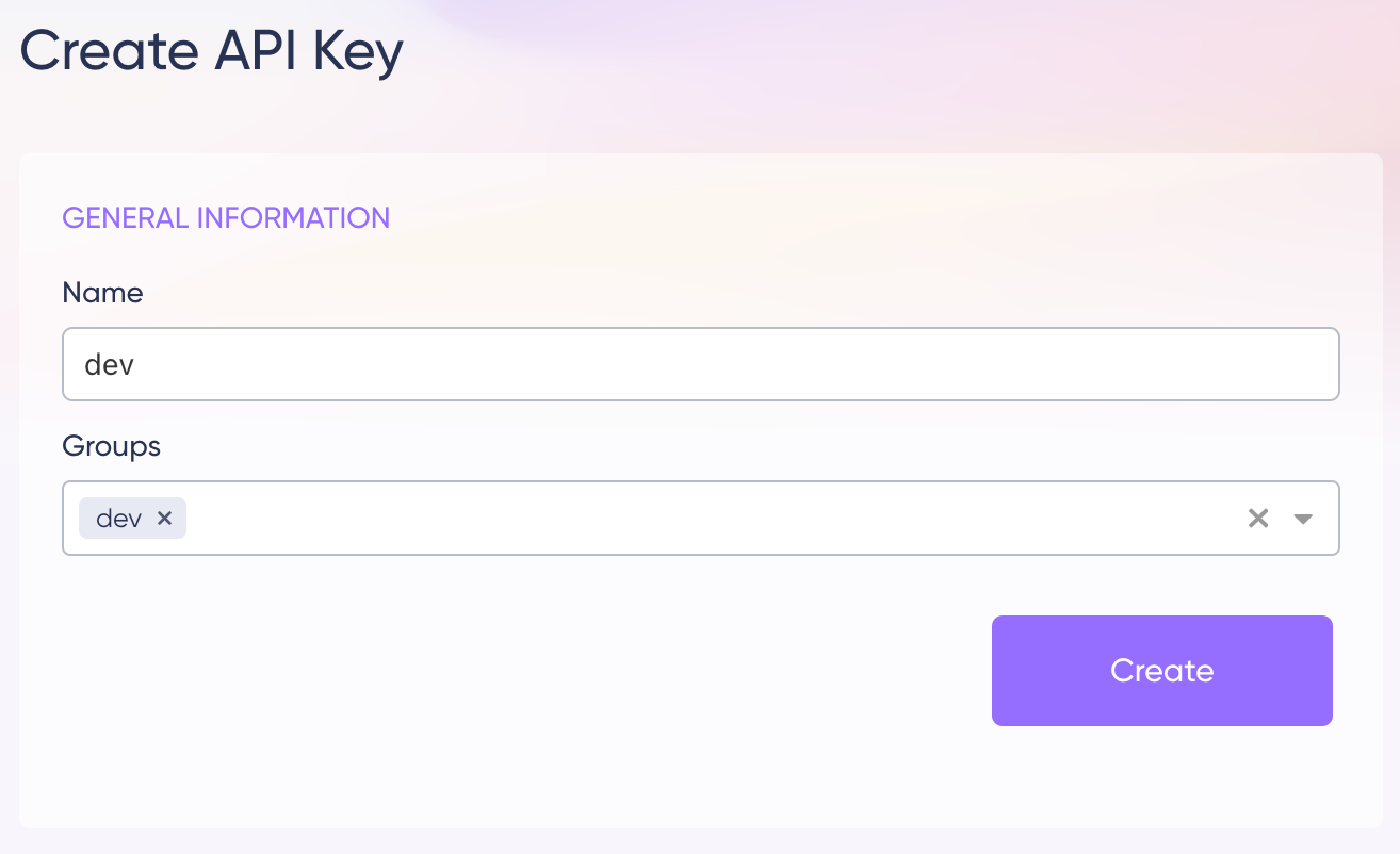 create api key