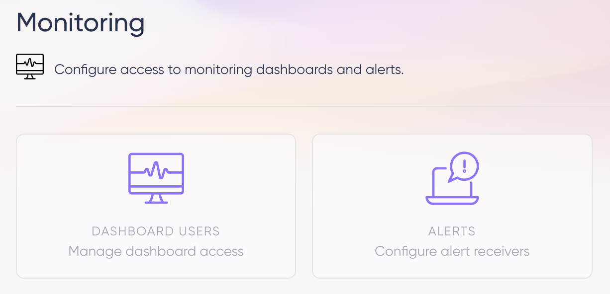 monitoring menu