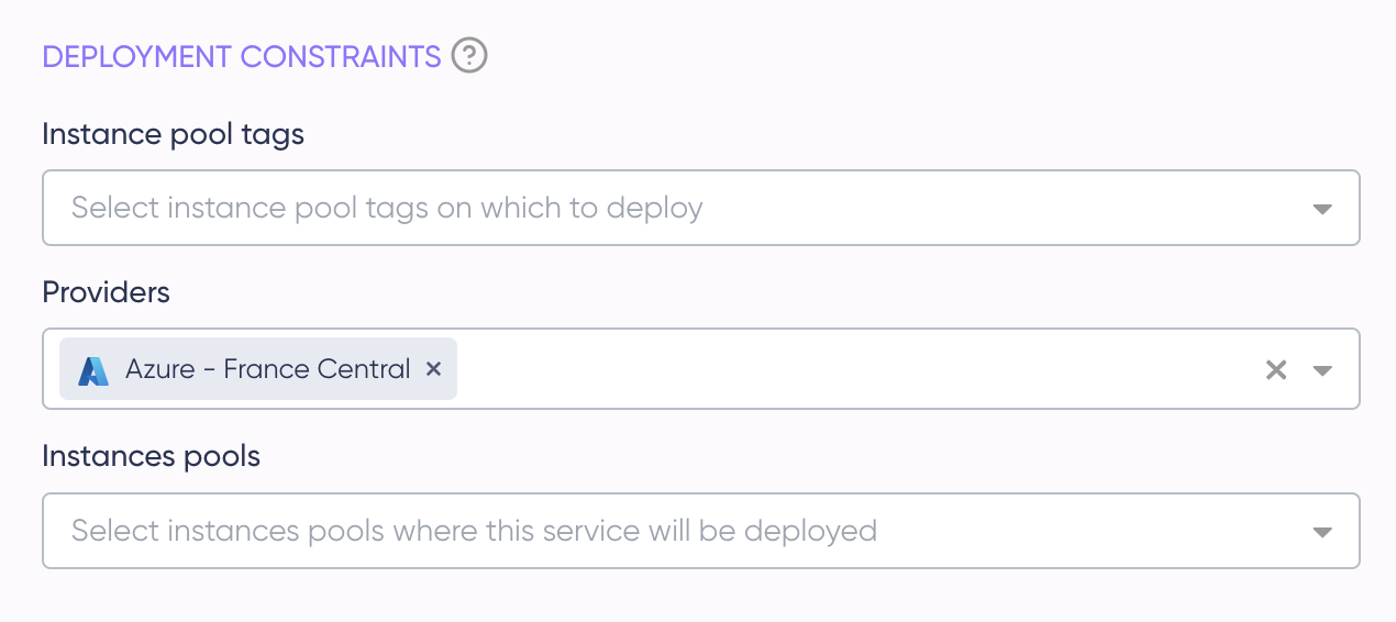 deployment constraints